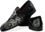 Dolce & Gabbana Zwarte Bloemen Loafers Fluweel Leer Multicolor Heren - Thumbnail 12