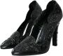 Dolce & Gabbana Zwarte Bloemen Patent Leren Pumps Black Dames - Thumbnail 3