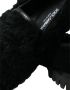 Dolce & Gabbana Zwarte Bont Leren Loafers Jurkschoenen Black Heren - Thumbnail 44