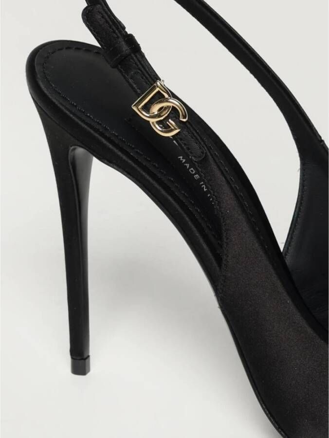 Dolce & Gabbana Zwarte Bow Detail Hoge Hak Pumps