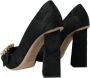 Dolce & Gabbana Zwarte Brogue Pumps met Strass Gesp Black Dames - Thumbnail 4