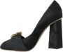 Dolce & Gabbana Zwarte Brogue Pumps met Strass Gesp Black Dames - Thumbnail 5
