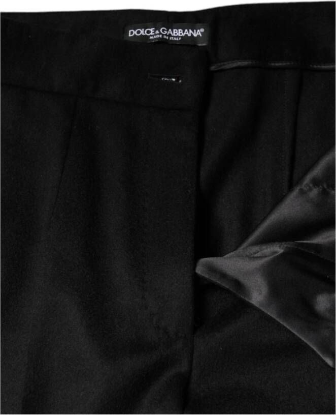 Dolce & Gabbana Zwarte Cashmere Boot Cut Broek