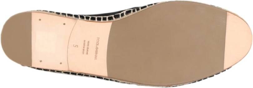 Dolce & Gabbana Zwarte Crystal Slip On Espadrilles