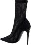 Dolce & Gabbana Zwarte Enkellaarsjes met Stiletto Hak Black Dames - Thumbnail 2