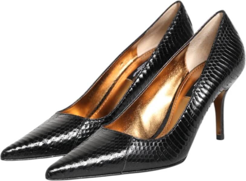 Dolce & Gabbana Zwarte exotische leren stiletto pumps