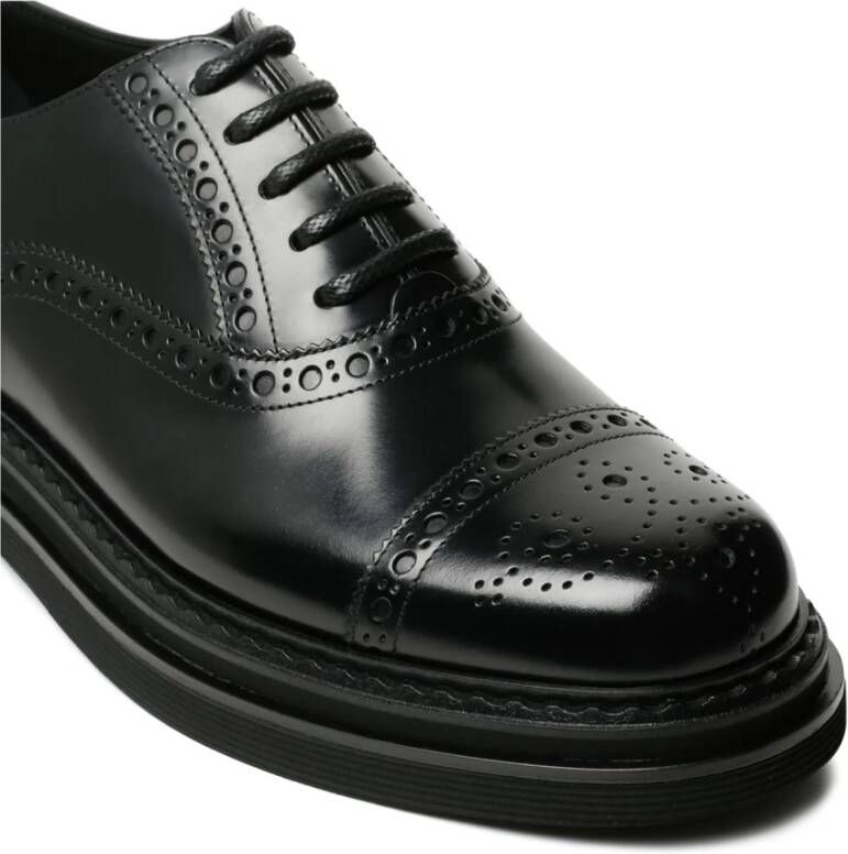 Dolce & Gabbana Zwarte Francesina Derby Schoenen