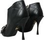 Dolce & Gabbana Gewatteerde Leren Stiletto Laarzen Black Dames - Thumbnail 4