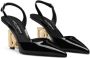 Dolce & Gabbana Zwarte Hak Slingback Cross Schoenen Black Dames - Thumbnail 3