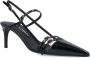 Dolce & Gabbana Zwarte Hak Slingback Stiletto Sandalen Black Dames - Thumbnail 3