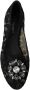 Dolce & Gabbana Zwarte Viscose Platte Schoen Strak Ontwerp Black Dames - Thumbnail 2
