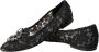 Dolce & Gabbana Zwarte Viscose Platte Schoen Strak Ontwerp Black Dames - Thumbnail 4