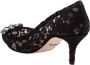 Dolce&Gabbana Pumps & high heels Decollete Pizzo Bellucci Charmant + Raso Nero in zwart - Thumbnail 6