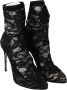 Dolce & Gabbana Zwarte Kant Taormina Hoge Hak Pumps Black Dames - Thumbnail 6