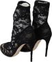 Dolce & Gabbana Zwarte Kant Taormina Hoge Hak Pumps Black Dames - Thumbnail 7