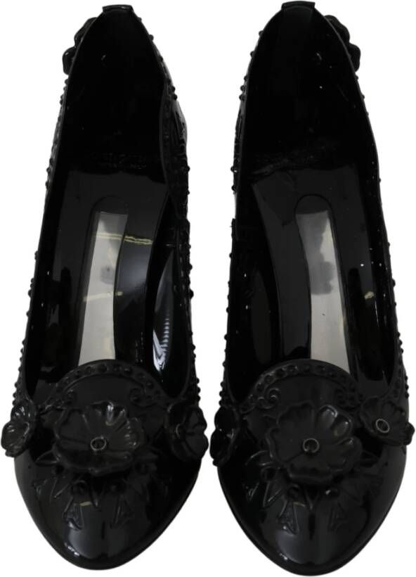 Dolce & Gabbana Zwarte Kristal Cinderella Pumps Black Dames