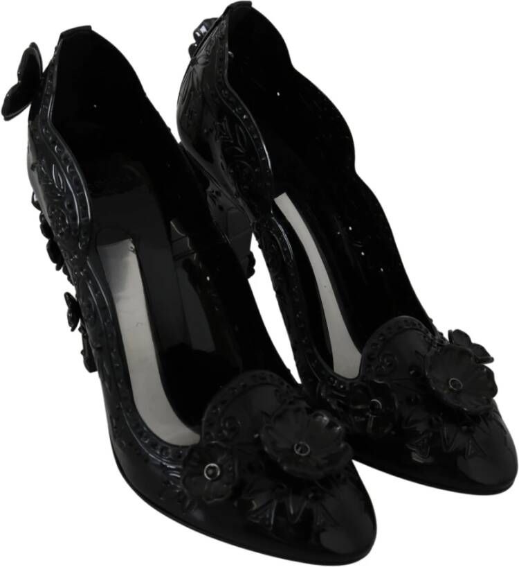 Dolce & Gabbana Zwarte Kristal Cinderella Pumps Black Dames