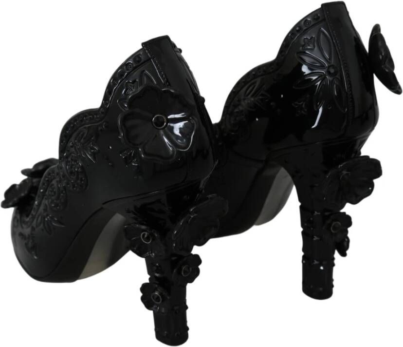 Dolce & Gabbana Zwarte Kristal Cinderella Pumps Black Dames