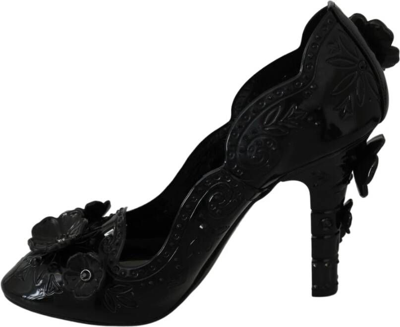 Dolce & Gabbana Zwarte Kristal Cinderella Pumps Black Dames