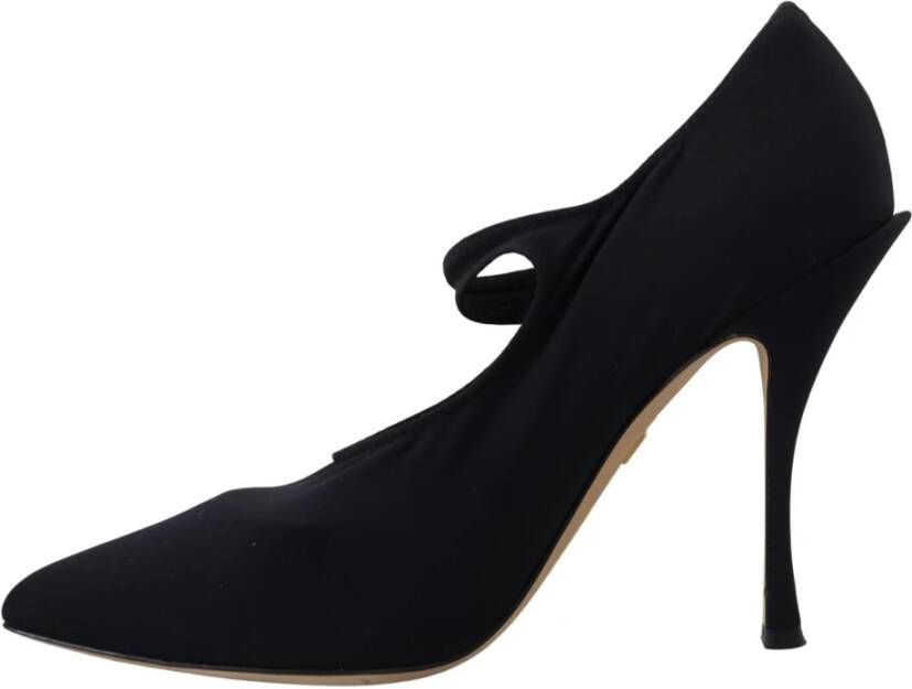Dolce & Gabbana Zwarte Kristal Mary Jane Sok Pumps Black Dames