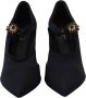 Dolce & Gabbana Zwarte Kristal Mary Jane Sok Pumps Black Dames - Thumbnail 6
