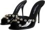 Dolce & Gabbana Parel versierde leren insteek sandalen Black Dames - Thumbnail 9