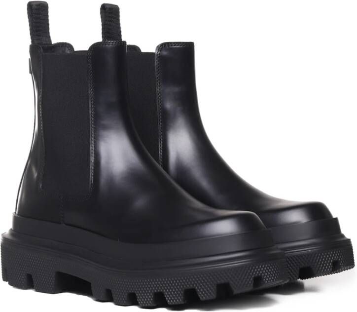 Dolce & Gabbana Zwarte Laarzen met Matte Afwerking Black Heren