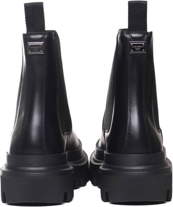 Dolce & Gabbana Zwarte Laarzen met Matte Afwerking Black Heren
