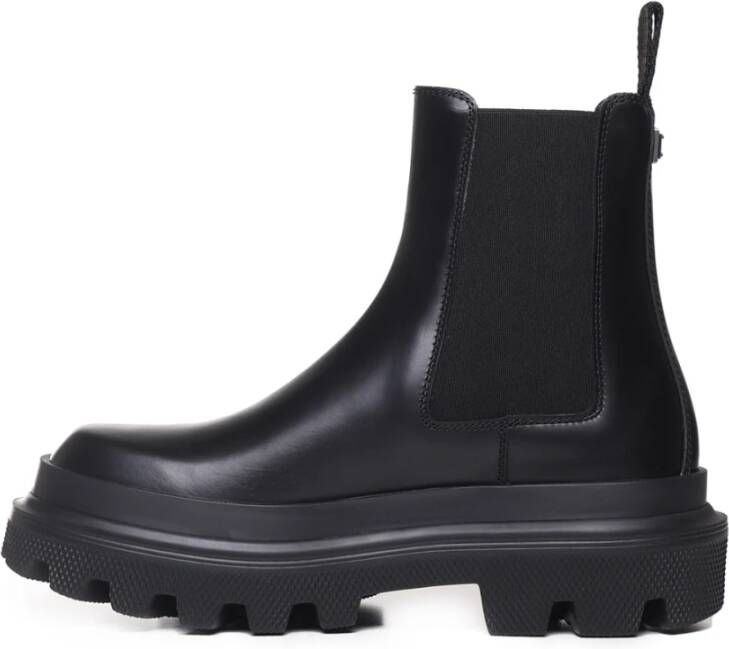 Dolce & Gabbana Zwarte Laarzen met Matte Afwerking Black Heren