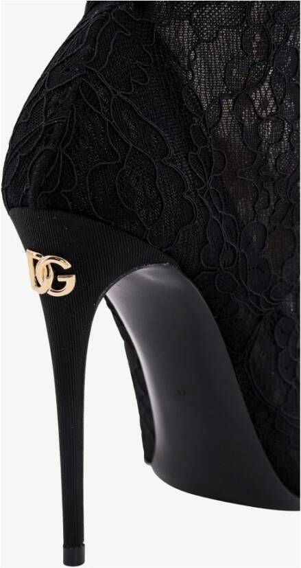 Dolce & Gabbana Zwarte Laarzen met Metalen Hak