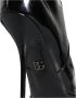 Dolce & Gabbana Zwarte Patentleren Logo Enkellaarzen Black Dames - Thumbnail 12