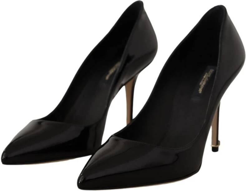 Dolce & Gabbana Zwarte Lakleren Hoge Hakken Pumps Black Dames