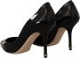 Dolce & Gabbana Prachtige Zwarte Leren Hoge Hakken Black Dames - Thumbnail 4