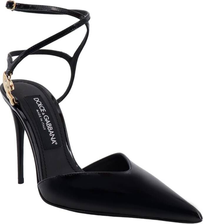 Dolce & Gabbana Zwarte Lakleren Stiletto Pumps Black Dames