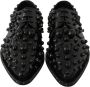 Dolce & Gabbana Zwarte Leren Jurkschoenen met Zwarte Kristallen Black Heren - Thumbnail 5