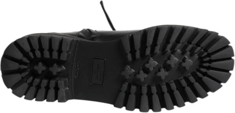 Dolce & Gabbana Zwarte Leren Bikerlaarzen Schoenen