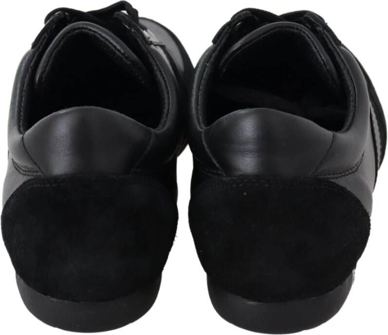 Dolce & Gabbana Zwarte Leren Casual Sneakers Schoenen