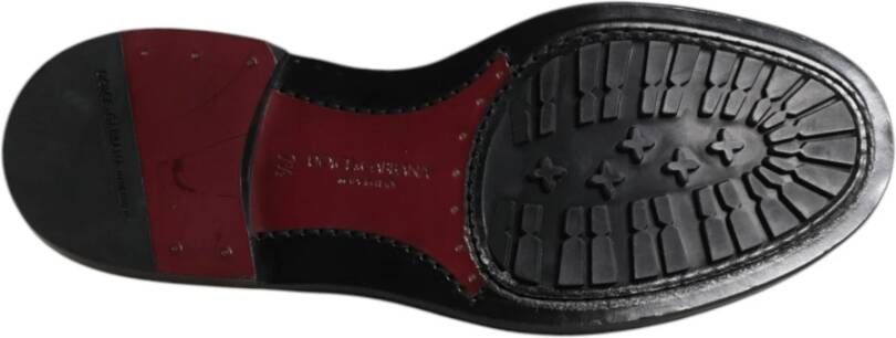 Dolce & Gabbana Zwarte Leren Derby Formele Schoenen