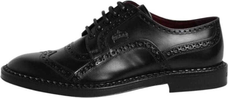 Dolce & Gabbana Zwarte Leren Derby Formele Schoenen