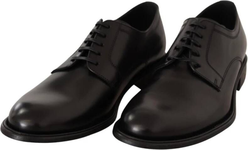 Dolce & Gabbana Zwarte Leren Derby Formele Schoenen Black Heren