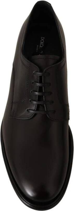 Dolce & Gabbana Zwarte Leren Derby Formele Schoenen Black Heren