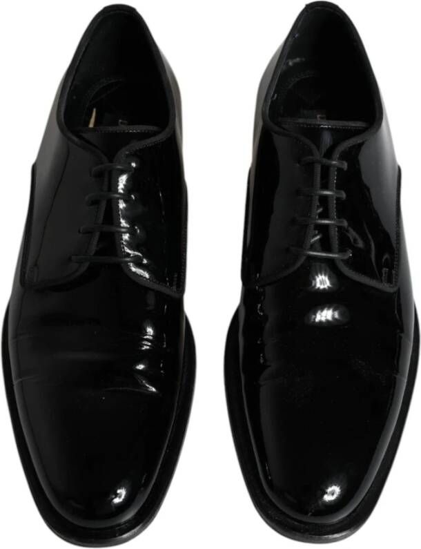 Dolce & Gabbana Zwarte leren Derby-formele schoenen Black Heren