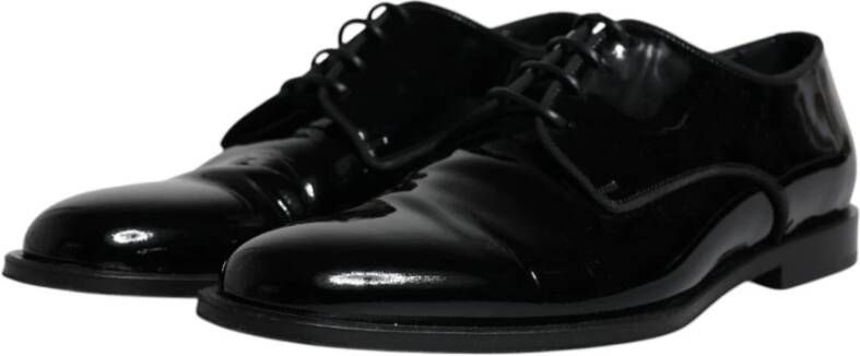 Dolce & Gabbana Zwarte leren Derby-formele schoenen Black Heren