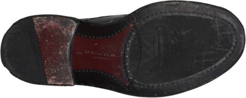 Dolce & Gabbana Zwarte leren Derby Wingtip formele schoenen