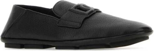 Dolce & Gabbana Zwarte leren Driver loafers Black Heren