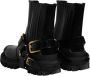 Dolce & Gabbana Zwarte Leren Enkel Gesp Laarzen - Thumbnail 2