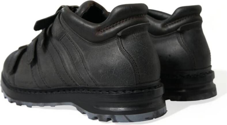Dolce & Gabbana Zwarte leren enkelband laarzen Black Heren