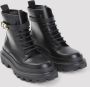 Dolce & Gabbana Zwarte Leren Enkellaars Black Dames - Thumbnail 3