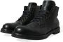 Dolce & Gabbana Zwarte Leren Enkellaarzen met Veters Black Heren - Thumbnail 9