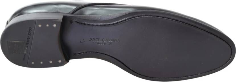 Dolce & Gabbana Zwarte Leren Formele Derby Jurkschoenen Black Heren